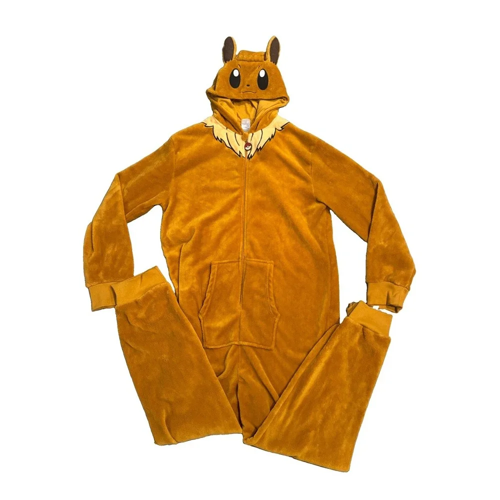 Pokemon Eevee PJ's Pajamas Adult Cosplay Costume Size L / XL OPPOSUITS